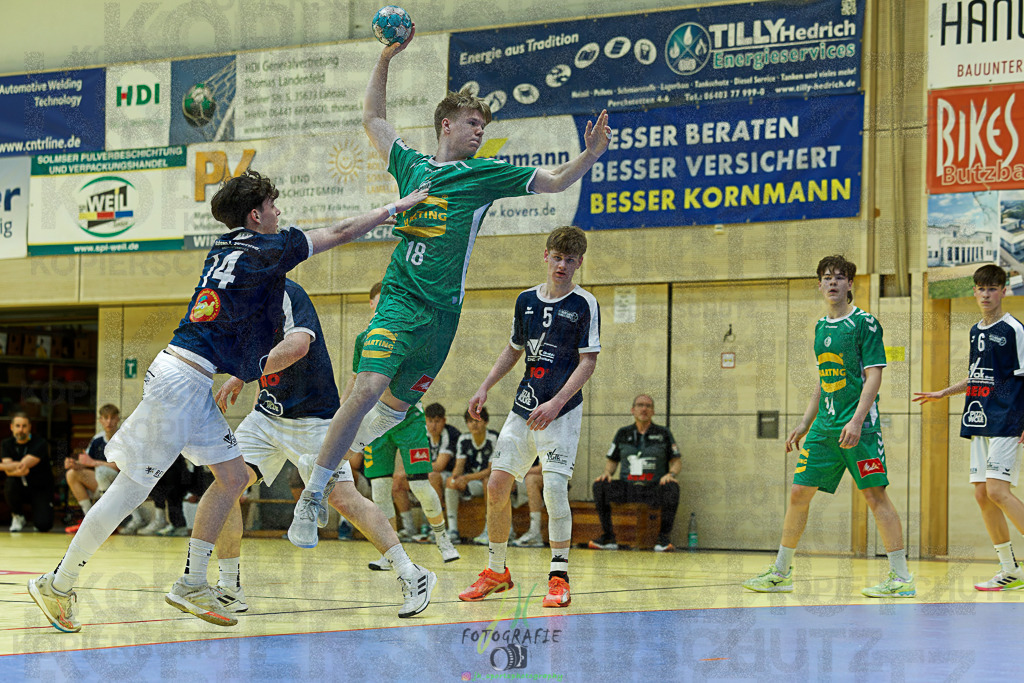 mJB Pokalrunde dt. Meisterschaft, TV Hüttenberg - TSV GWD Minden | mJB Pokalrunde dt. Meisterschaft, TV Hüttenberg - TSV GWD Minden am 15.03.2025 in Münchholzhausen (Sporthalle Münchholzhausen)Photo © 2025 - Jörg Heinrich - Realisiert mit Pictrs.com