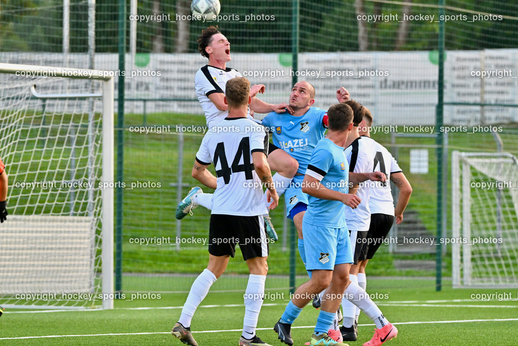 SV Spittal vs. SVG Bleiburg | #44 Miha Kostanjsek SV Spittal, #3 Killian Brandner SV Spittal, #6 Nikola Tolimir SVG Bleiburg, SV Spittal vs. SVG Bleiburg, SV Spittal vs. SVG Bleiburg am 14.08.2024 in Spittal an der Drau (Goldeck Stadion), Austria, (Photo by Bernd Stefan)