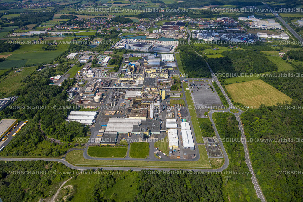 Hamm220504505 | Luftbild, Gewerbegebiet Trianelstraße und K'Park-Straße mit DuPont und DuBay Polymer, Uentrop, Hamm, Ruhrgebiet, Nordrhein-Westfalen, Deutschland