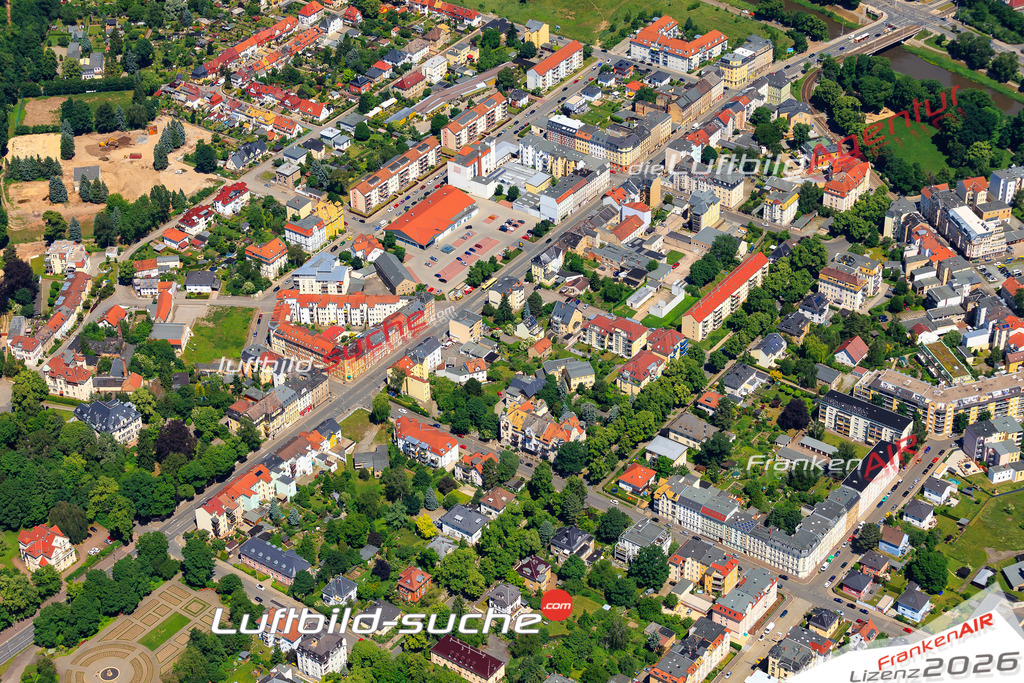 Die Luftaufnahme der Stadt Gera wurde vom UL-Flugzeug heraus erstellt ( keine Drohne )- hohe Auflösung für beste Qualität