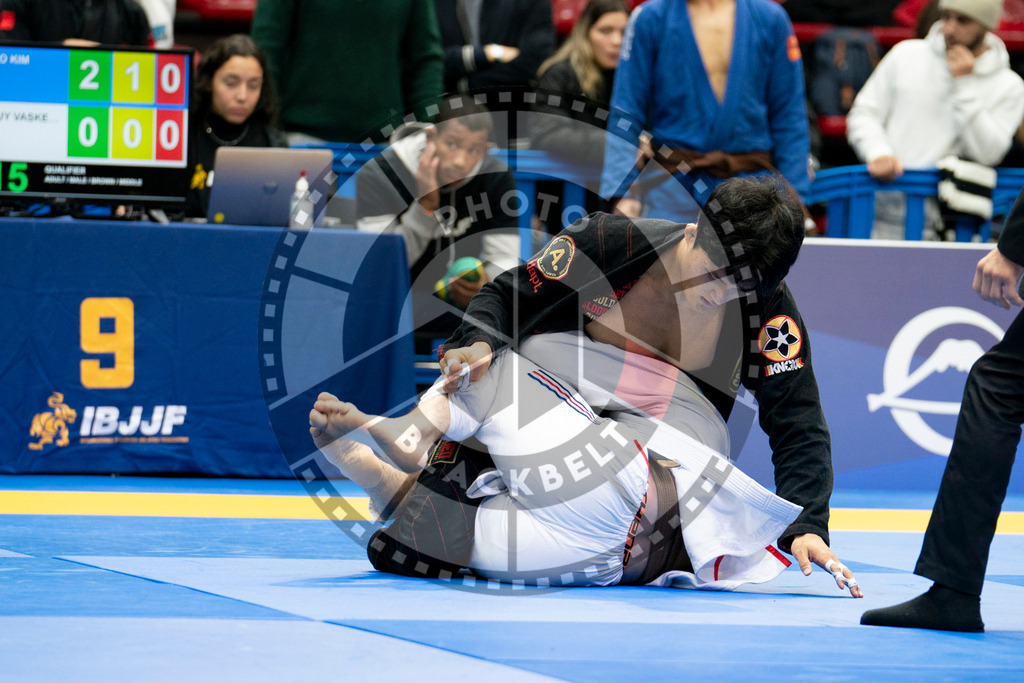 20240124PBB01038 | Fighters compete during the second day of the IBJJF European Championship in Paris, France, on January 24, 2024.