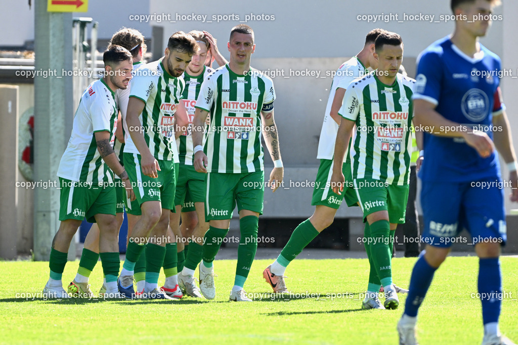 SV Donau vs. Union Matrei | Jubel SV Donau, #10 Yosifov Svetlozar Angelov SV Donau,  #24 Zoran Vukovic SV Donau,  #7 Enes Brdjanovic SV Donau,  #70 Melvin Osmic SV Donau,  SV Donau vs. Union Matrei, SV Donau vs. Union Matrei am 03.05.2026 in Klagenfurt (Sportplatz Donau), Austria, (Photo by Bernd Stefan)