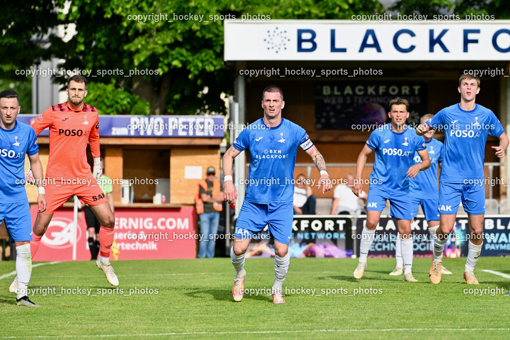 SAK Klagenfurt vs. SVG Bleiburg | #11 Enes Brdjanovic SAK, #1 Kristijan Kondic SAK, #24 Zoran Vukovic SAK, #14 Luka Gajic SAK, #5 Jakob Geister SAK, SAK Klagenfurt vs. SVG Bleiburg, SAK Klagenfurt vs. SVG Bleiburg am 11.05.2024 in Klagenfurt (Sportpark Welzenegg), Austria, (Photo by Bernd Stefan)