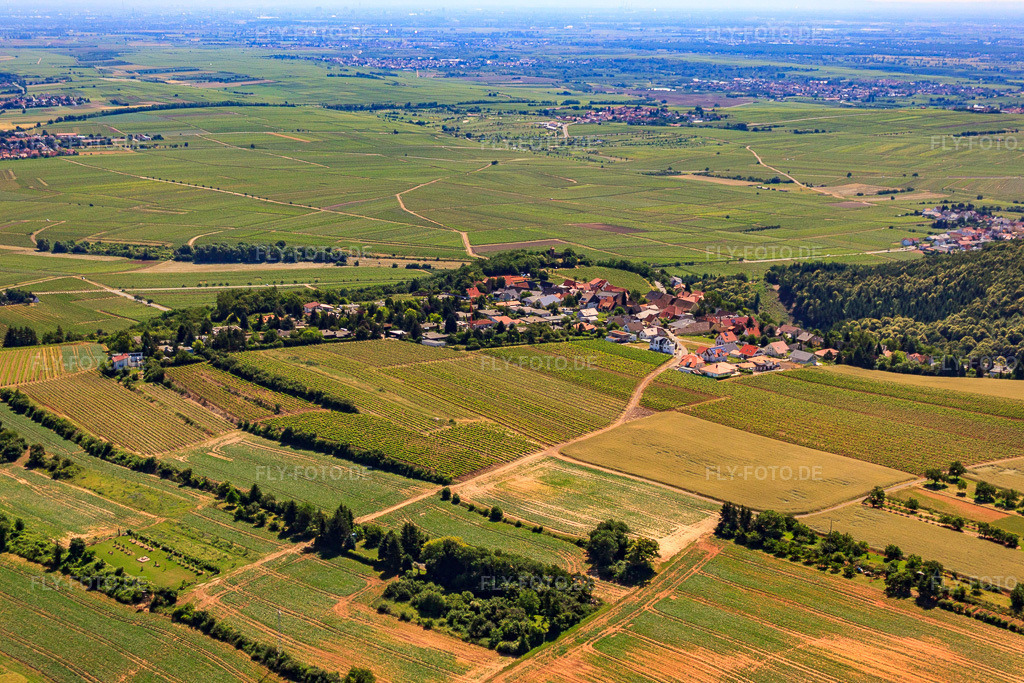 Luftbild: Dorf aus Nordosten in Battenberg im Bundesland Rheinland-Pfalz in Deutschland. Foto: IMG_30111.jpg vom 05.07.2010 durch Werner Riehm/FLY-FOTO.de
