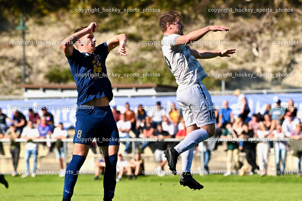 ATUS Velden vs. ASKÖ Köttmannsdorf 7.10.2023 | #8 Fabian Kopeinig ATUS Velden, #16 Nace Erzen Köttmannsdorf, ATUS Velden vs. ASKÖ Köttmannsdorf 7.10.2023, ATUS Velden vs. ASKÖ Köttmannsdorf am 07.10.2023 in Velden (Wald Arena Velden), Austria, (Photo by Bernd Stefan)