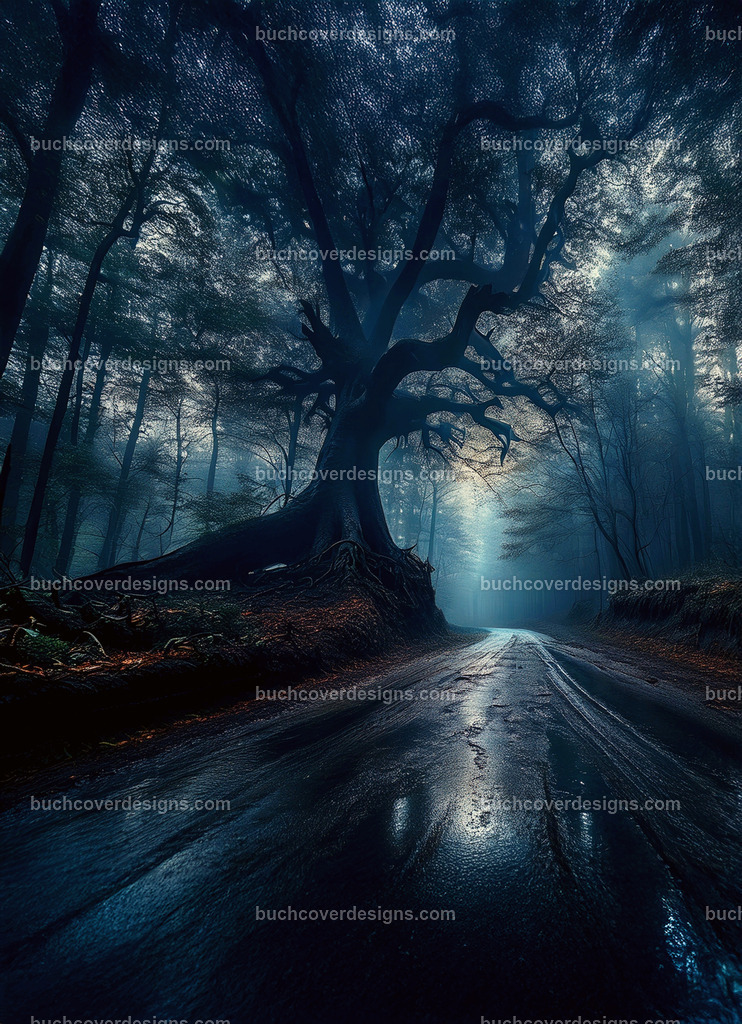 Verlassene Straße mit Baum | Entdecken Sie kreative Buch Cover Designs für Self-Publishing-Autoren und Verlage! Unsere maßgeschneiderten Designs ziehen Leser an und bringen Ihre Geschichten visuell zum Leben. Lassen Sie uns Ihr perfektes Cover gestalten!