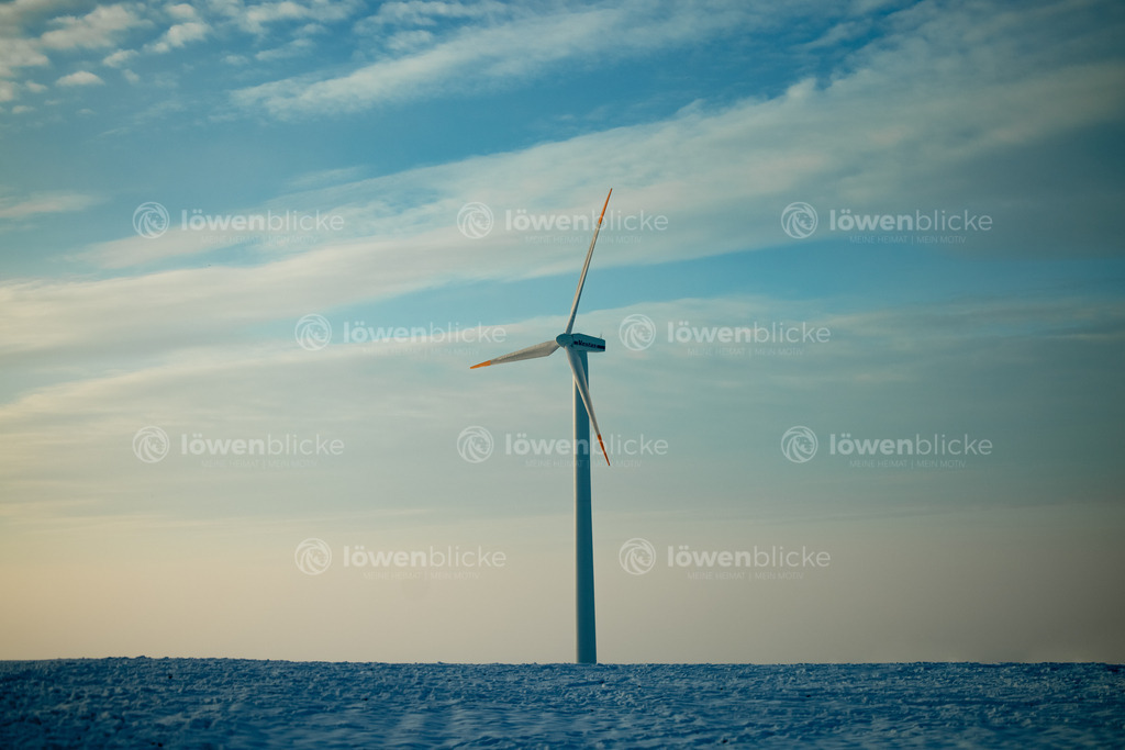 Windrad im Schnee | löwenblicke | shop