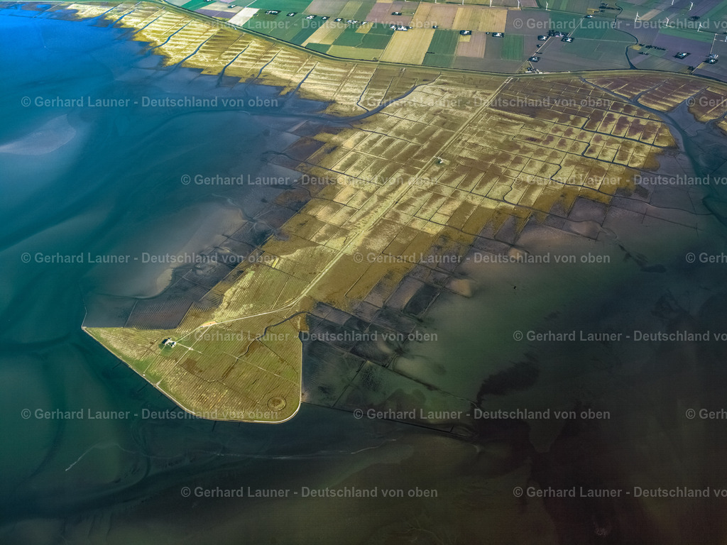 2581302 | REUßENKöGE 26.07.2005 Grasflächen- Strukturen einer Hallig- Landschaft "Hamburger Hallig" in Reußenköge im Bundesland Schleswig-Holstein, Deutschland. // Green space structures a Hallig Landscape in Reussenkoege in the state Schleswig-Holstein, Germany. Foto: Gerhard Launer