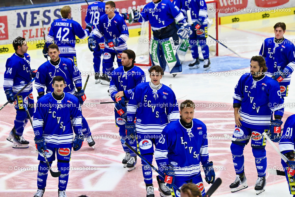 EC IDM Wärmepumpen VSV vs. HDD Jesenice | EC VSV Mannschaft, EC IDM Wärmepumpen VSV vs. HDD Jesenice, EC IDM Wärmepumpen VSV vs. HDD Jesenice am 08.09.2024 in Villach (Stadthalle Villach), Austria, (Photo by Bernd Stefan)