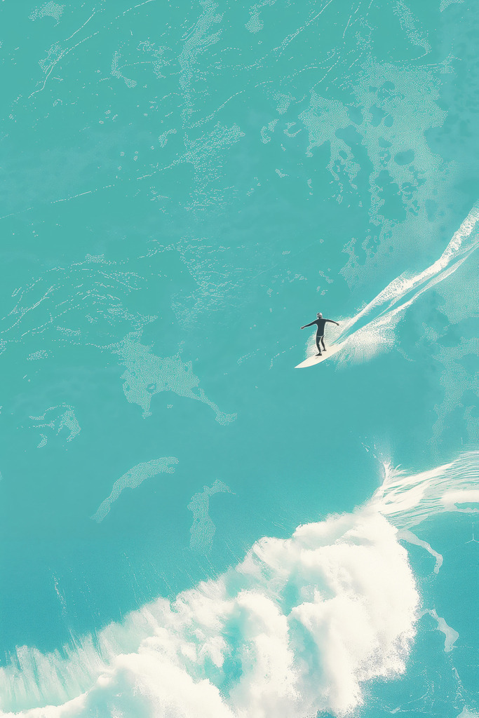 2406001 - Surfer | Modernes Motiv eines Surfers im Illustrationsstil.