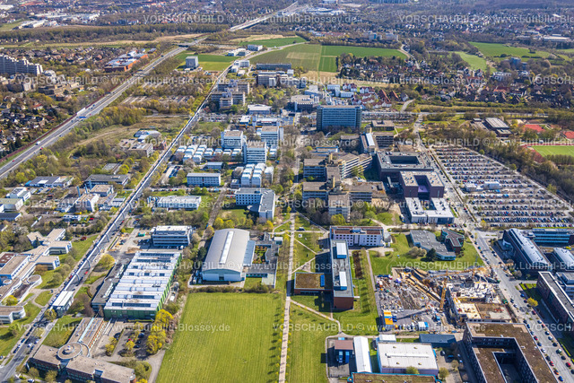 Dortmund220400868 | Luftbild, Technische Universität Dortmund mit Baustelle für das For­schungs­zen­trum CALEDO, Campus Nord, Eichlinghofen, Dortmund, Ruhrgebiet, Nordrhein-Westfalen, Deutschland