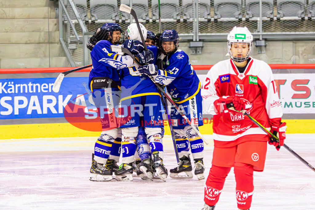 Eishockey DEBL 2023/24 | Eishockey DEBL 2023/24, KAC Frauen - Villach Lady Hawks am 27.09.2023 in Klagenfurt (Heidi Horten Arena), Austria, (Photo by Ernst Krawagner sport-fan.at) - Realisiert mit Pictrs.com