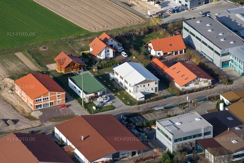 Luftbild: Gewerbegebiet Im Gereut in Hatzenbühl im Bundesland Rheinland-Pfalz in Deutschland. Foto: IMG_9930.jpg vom 29.03.2008 durch Werner Riehm/FLY-FOTO.de
