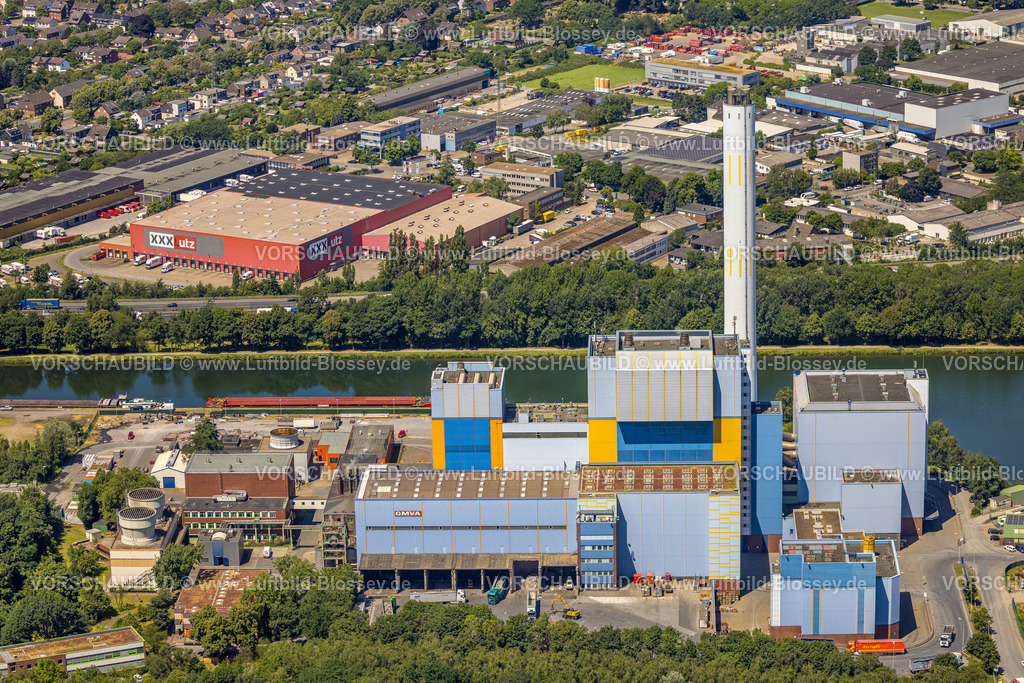 Oberhausen230705081 | Luftbild, GMVA Niederrhein GmbH Energieunternehmen, Müllverbrennungsanlage, Lirich, Oberhausen, Ruhrgebiet, Nordrhein-Westfalen, Deutschland