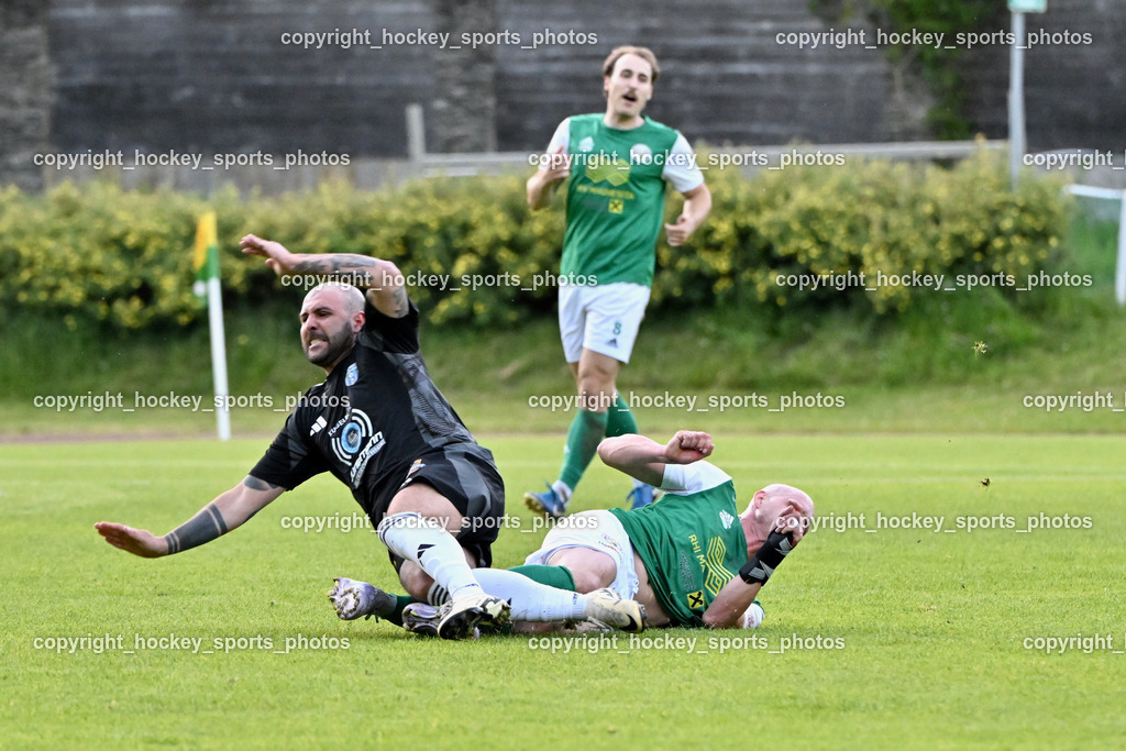 WSG Radenthein vs. URC Thal Assling | #9 Denis Kerrniqi URC Thal Assling, #12 Stefan Rauter WSG Radenthein, WSG Radenthein vs. URC Thal Assling, WSG Radenthein vs. URC Thal Assling am 30.05.2025 in Radenthein (Sportplatz Radenthein), Austria, (Photo by Bernd Stefan)