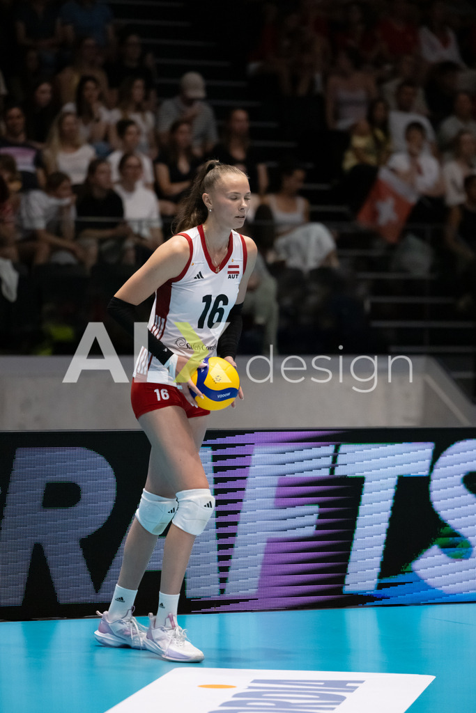 Austria v Switzerland - CEV European League Women | KRIENS, SWITZERLAND - JUNE 14: ANAMARIJA GALIC of Austria during the CEV European League match between Austria and Switzerland at Pilatus Arena on June 14, 2026 in Kriens, Switzerland. - Realisiert mit Pictrs.com