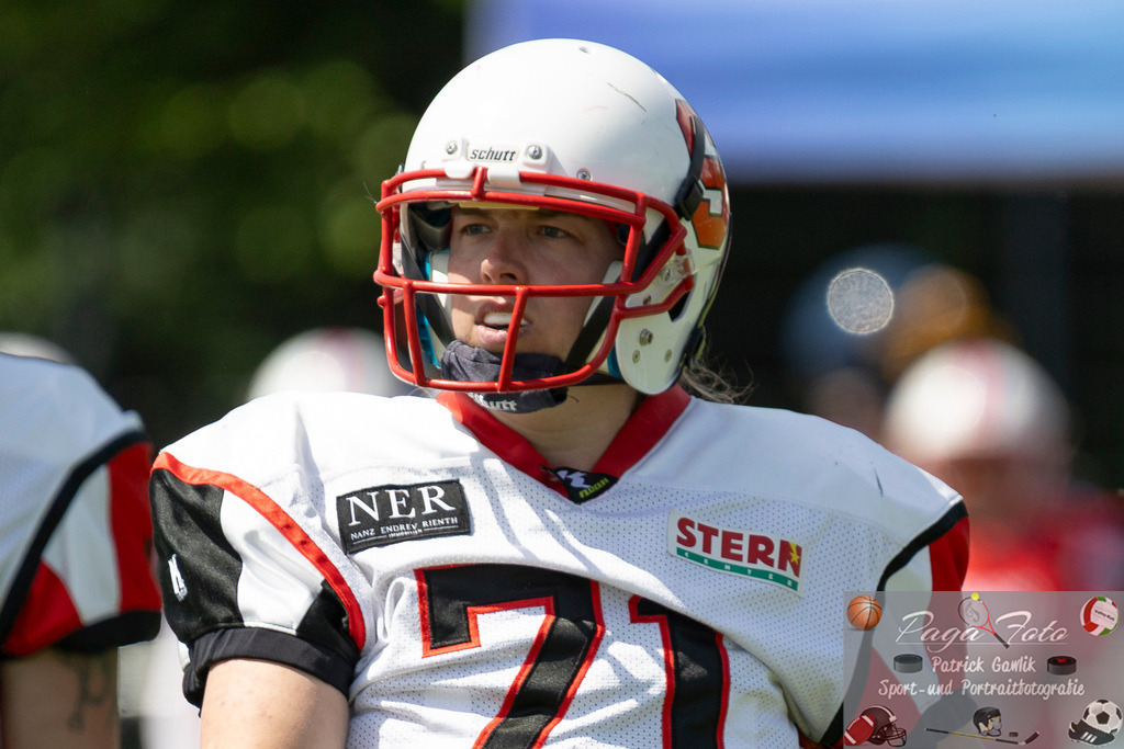 GFLW 1: German Football League Women 1: Rodgau Pioneers Ladies - Stuttgart Scorpions Sisters, 07.06.2026 | Kim Vivienne Baumann (Stuttgart Scorpions Sisters #71), Rodgau Pioneers Ladies - Stuttgart Scorpions Sisters, Rodgau, Maingau-Energie-Stadion "Am Weichsee", 7.6.2026 - Realisiert mit Pictrs.com