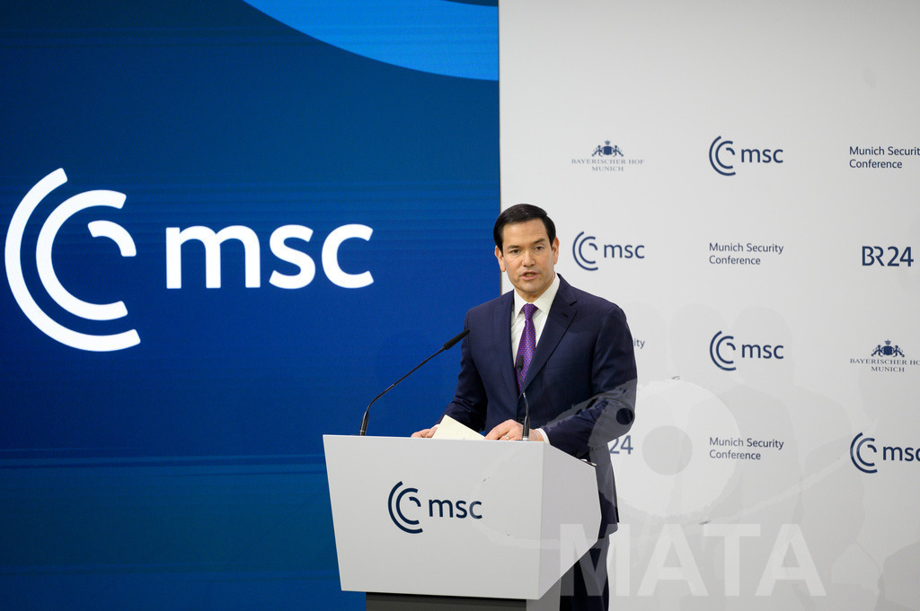 _DWI4187 | Politiker Marco Rubio (REP), Außenminister der Vereinigten Staaten von Amerika, spricht auf der Münchner Sicherheitskonferenz 2026. München, 14.02.2026 Bayern Deutschland - Realisiert mit Pictrs.com