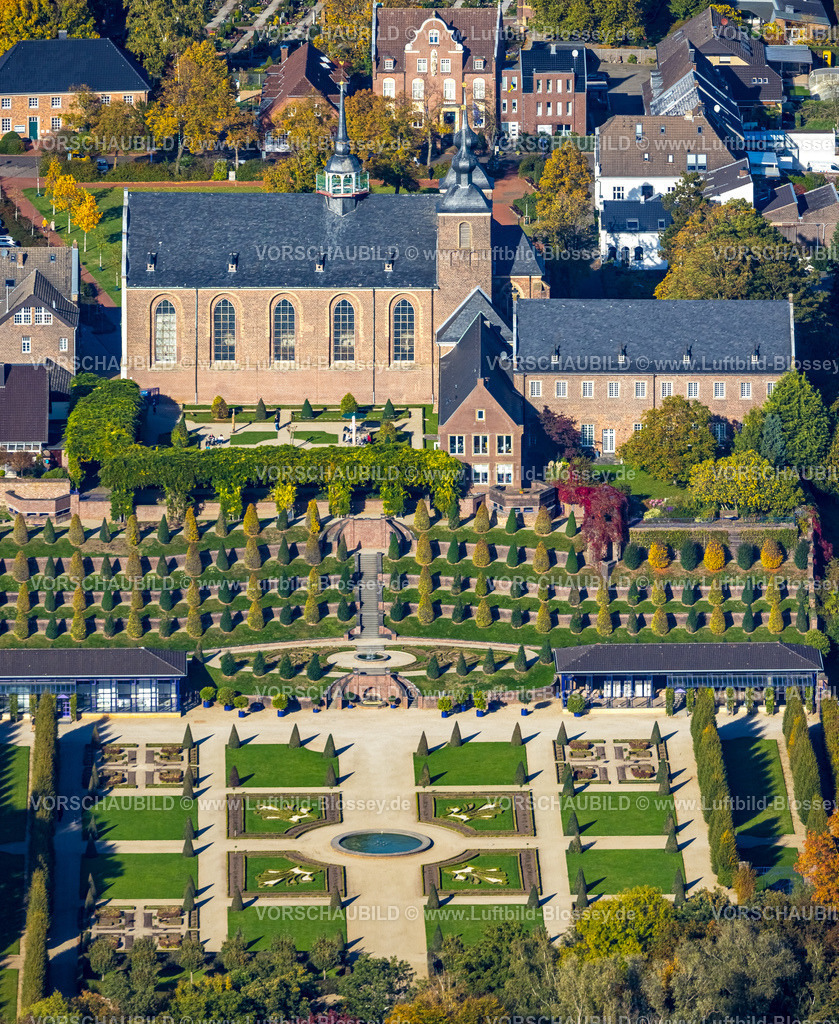 Kamp-Lintfort221004571 | Luftbild, Kloster Kamp, kath. Abteikirche, Klostergarten, Terrassengarten, Kamperbrück, Kamp-Lintfort, Niederrhein, Ruhrgebiet, Nordrhein-Westfalen, Deutschland