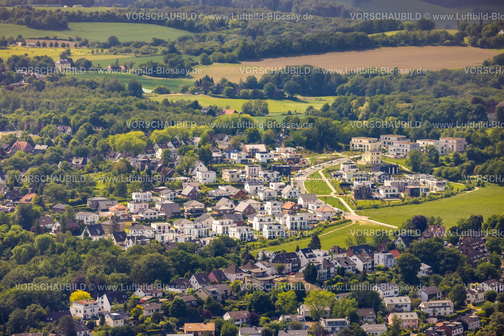 Essen220502638 | Luftbild, Neubau Wohngebiet Grüne Harfe, Barkhover Feldweg, Essen-Heidhausen, Essen, Ruhrgebiet, Nordrhein-Westfalen, Deutschland