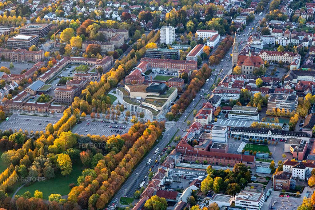 Luftbild: Forum am Schlosspark im Ortsteil Ludwigsburg-Mitte in Ludwigsburg im Bundesland Baden-Württemberg in Deutschland. Foto: IMG_119020.jpg vom 14.10.2019 durch Werner Riehm/FLY-FOTO.de