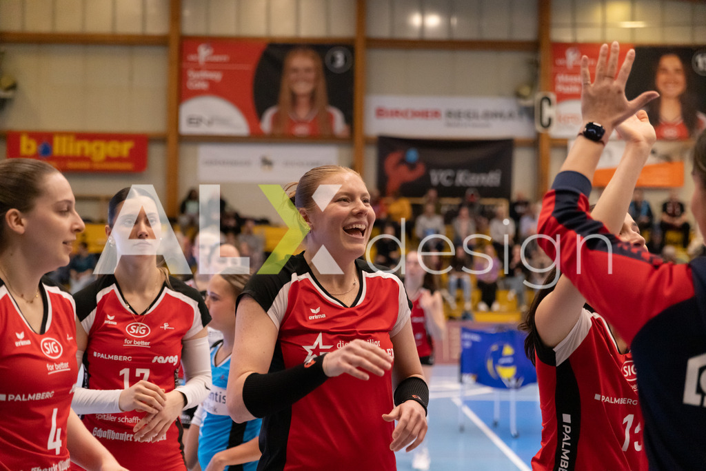 Volleyball I Frauen I Saison 2025-2026 I Volleyball NLA | Women I 1/2 Finals I  VC Kanti Schaffhausen - Sm'Aesch Pfeffingen I 18.03.2026 | 9 Jordan Lockwood (USA) (VC Kanti Schaffhausen) – Diagonal - Realisiert mit Pictrs.com