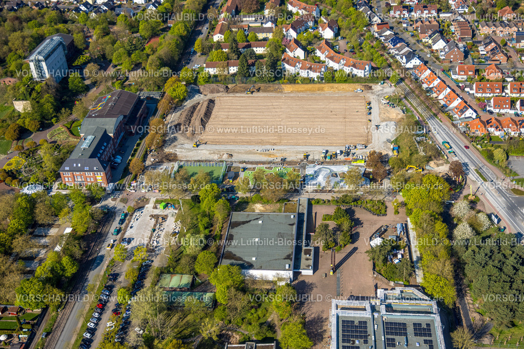 Hamm260400202Uentrop | Luftbild, Baustelle Neue Mitte Uentrop Grüne Umweltachse Sportpark und Freizeitpark Werner-Figgen-Weg Ecke Alter Grenzweg, Ostwennemarstraße, Uentrop, Hamm, Ruhrgebiet, Nordrhein-Westfalen, Deutschland