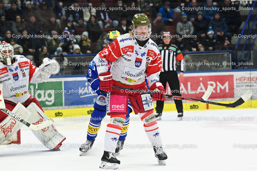 EC IDM WÄRMEPUMPEN VSV vs. HCB Südtirol Alperia | #73 Philip Samuelsson HCB Südtirol Alperia, #38 Samuel Harvey HCB Südtirol Alperia, EC IDM WÄRMEPUMPEN VSV vs. HCB Südtirol Alperia, EC IDM WÄRMEPUMPEN VSV vs. HCB Südtirol Alperia am 28.12.2025 in Villach (Stadthalle Villach), Austria, (Photo by Bernd Stefan)