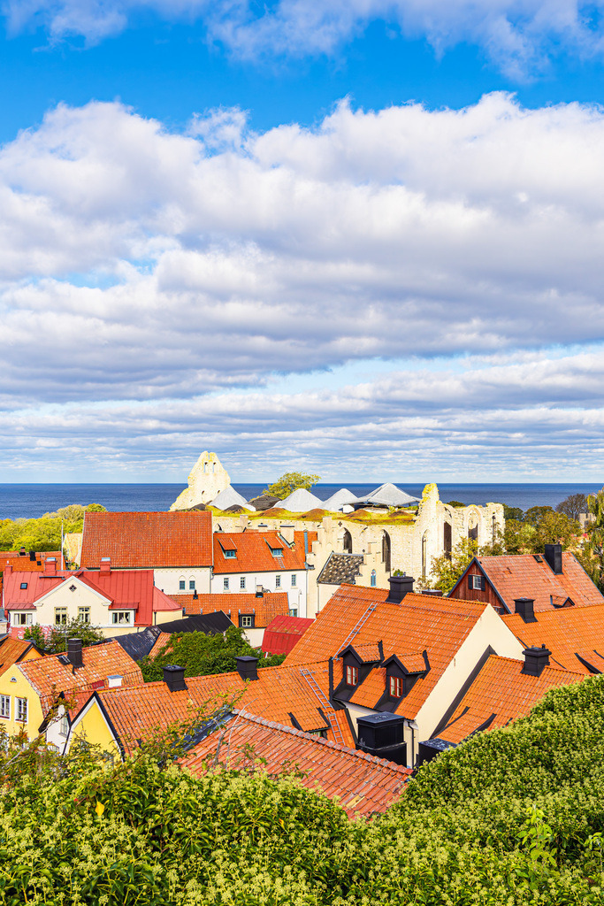 Blick über die Altstadt von Visby auf Gotland, Schweden | Blick über die Altstadt von Visby auf Gotland, Schweden.
