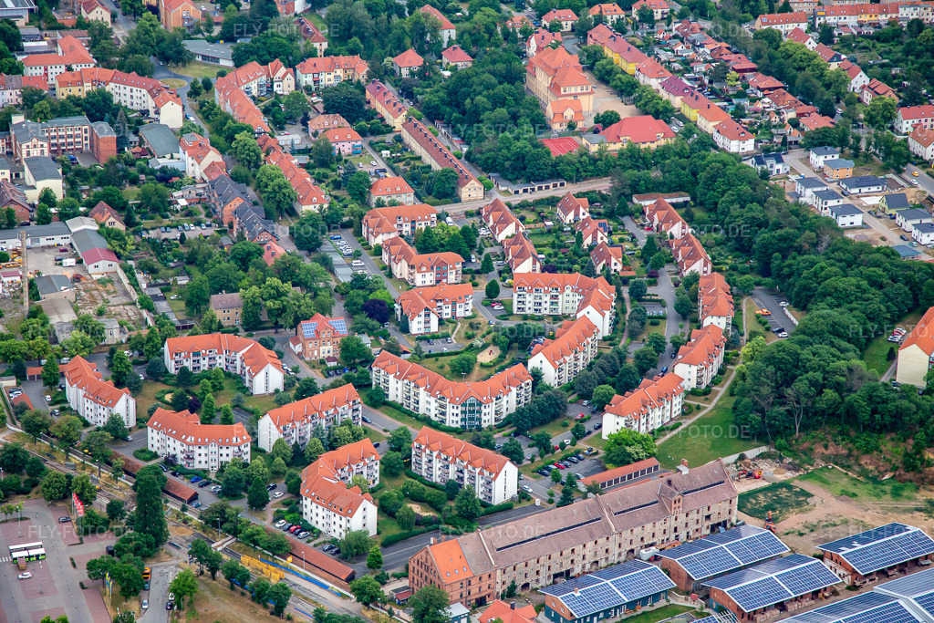 Luftbild: Mettestr in Quedlinburg im Bundesland Sachsen-Anhalt in Deutschland. Foto: IMG_136463.jpg vom 16.06.2023 durch Werner Riehm/FLY-FOTO.de