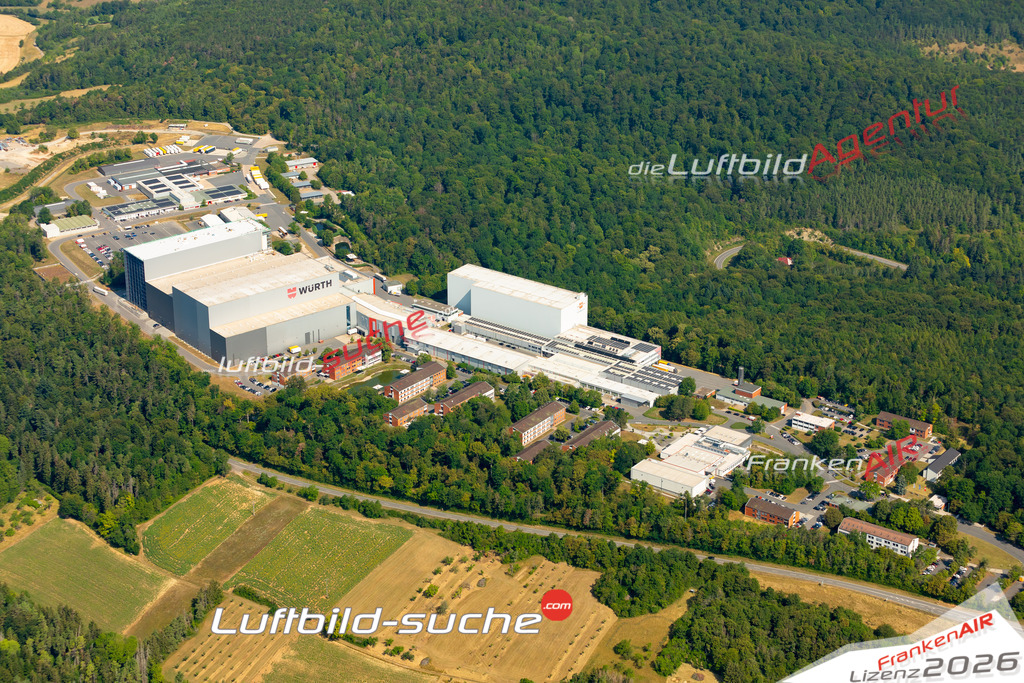Das Luftbild zeigt : Dainbach Bad Mergentheim - Die Luftaufnahme wurde 2023 vom UL-Flugzeug aus erstellt ( keine Drohne ) - Hochauflösende Luftaufnahme - Für grossformatige Ausdrucke geeignet. Die Geschenkidee !Mit Lizenz und Bildrechte bestellbar
