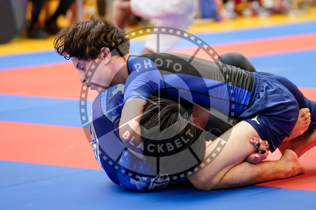 20240203PBB08622 | Fighters compete during the Brazilian Jiu-Jitsu Championship of the AJP Tour in Maintal by Frankfurt am Main, Germany, on February 2, 2024.