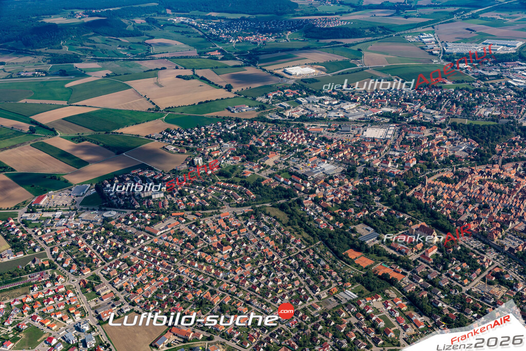 aktuelles Luftbild von  Rothenburg-tauber - Luftaufnahme wurde 2019 von https://frankenair.de mittels Flugzeug (keine Drohne) erstellt.