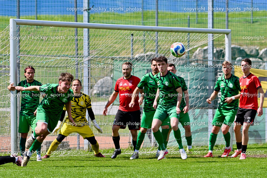 SC Landskron vs. SV Falle Maria Gail | #21 Fabio Gödel SC Landskron, #14 Daniel Arneitz SC Landskron, #1 Aric Leon Haimburger SC Landskron, #11 Philipp Stotz SV Maria Gail, #2 David Gräfischer SC Landskron, #13 Christopher Kotz SC Landskron, SC Landskron vs. SV Falle Maria Gail, SC Landskron vs. SV Falle Maria Gail am 17.05.2026 in Villach (Sportanlage Landskron), Austria, (Photo by Bernd Stefan)