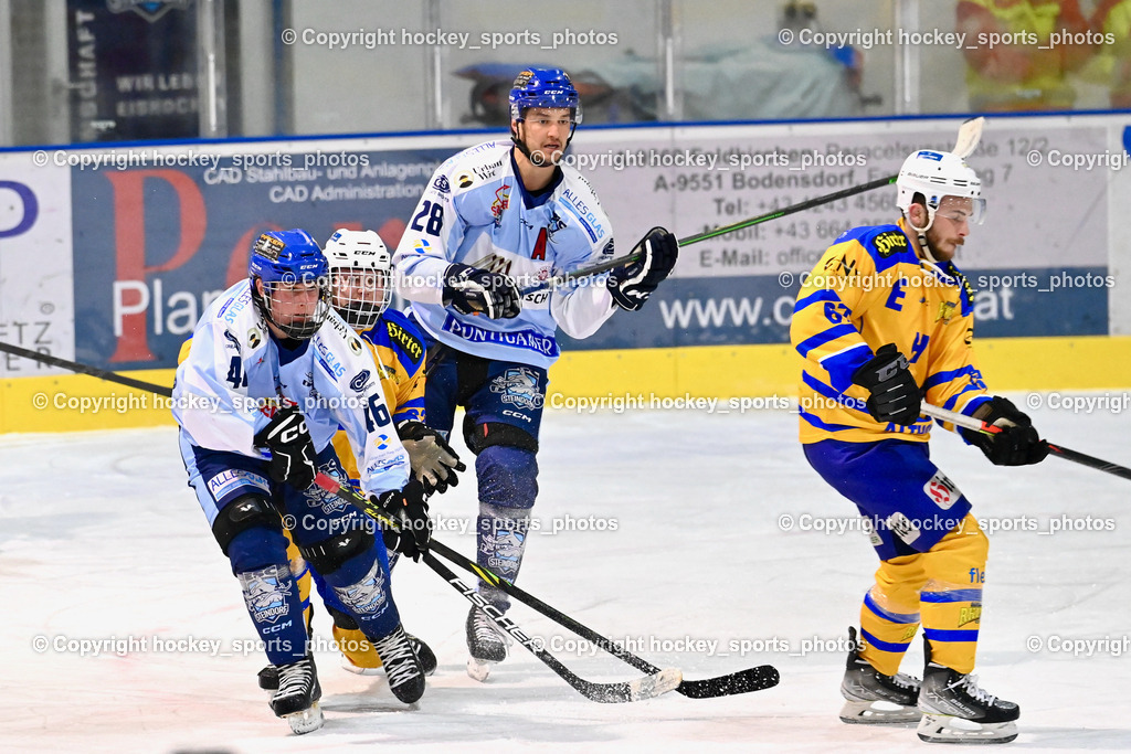  ESC Steindorf vs. EHC Althofen 2.3.2023 | #46 Maurer Julian, #63 Hammerle Simon, #28 Bacher Stefan, #67 Schettina Kevin