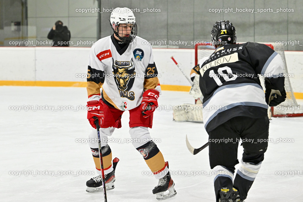 Kuss & Kuss Kings vs. Golden Bulls | #25 Petritsch Maximilian Golden Bulls, #10 Daniil Kulikov Kuss &amp; Kuss Kings, Kuss &amp; Kuss Kings vs. Golden Bulls, Kuss &amp; Kuss Kings vs. Golden Bulls am 30.05.2025 in Ferlach (HTC Eishalle Ferlach), Austria, (Photo by Bernd Stefan)