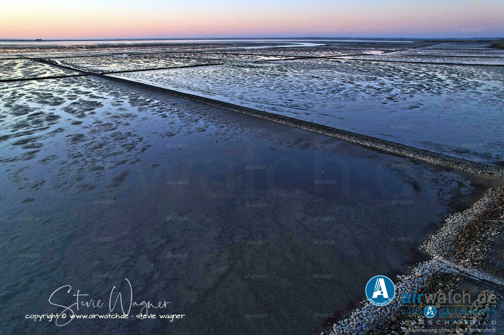 Luftbilder Nordfriesland, Nordstrand, Elisabeth-Sophien-Koog, Wattenmeer, Landgewinnung, Küstenschutz | Luftbild, Nordfriesland, Nordstrand, Elisabeth-Sophien-Koog, Wattenmeer, Landgewinnung, Küstenschutz