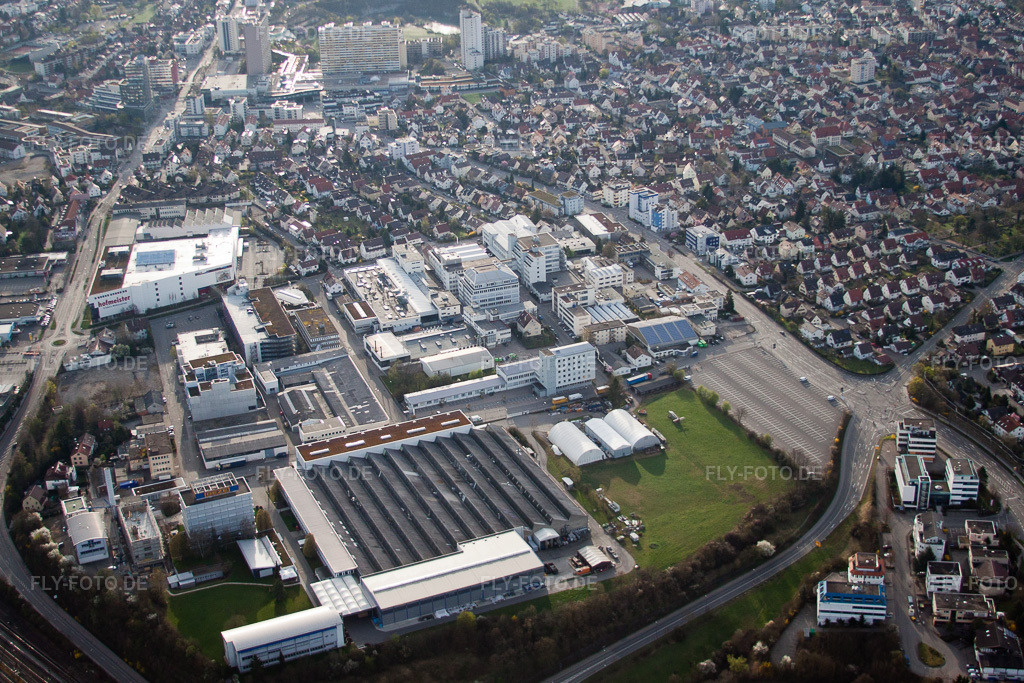 Luftbild: Industriegebiet West in Leonberg im Bundesland Baden-Württemberg in Deutschland. Foto: IMG_39081.jpg vom 03.04.2011 durch Werner Riehm/FLY-FOTO.de