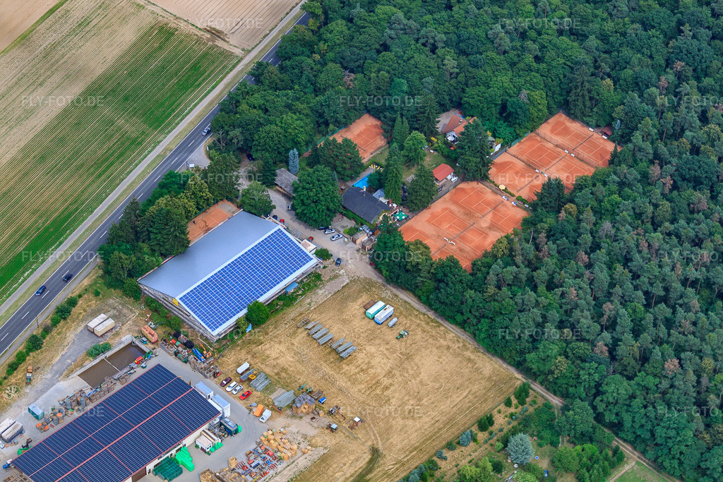 Luftbild: Tenniscenter Waldhaus eV in Altlußheim im Bundesland Baden-Württemberg in Deutschland. Foto: IMG_29867.jpg vom 02.07.2010 durch Werner Riehm/FLY-FOTO.de