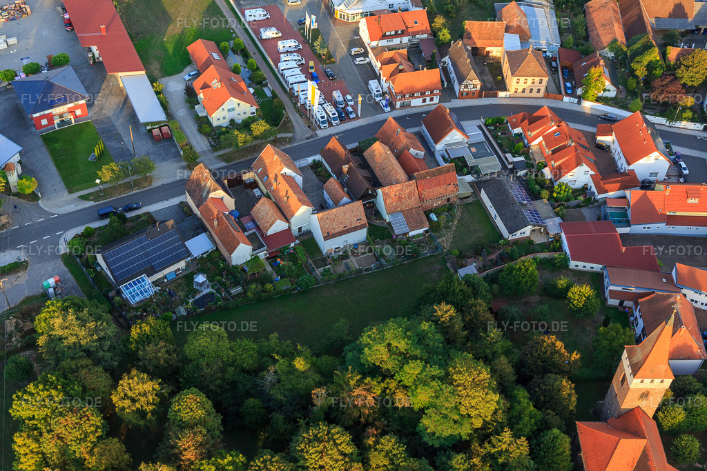 Luftbild: B427 / Saarstr in Minfeld im Bundesland Rheinland-Pfalz in Deutschland. Foto: IMG_111867.jpg vom 16.09.2018 durch Werner Riehm/FLY-FOTO.de