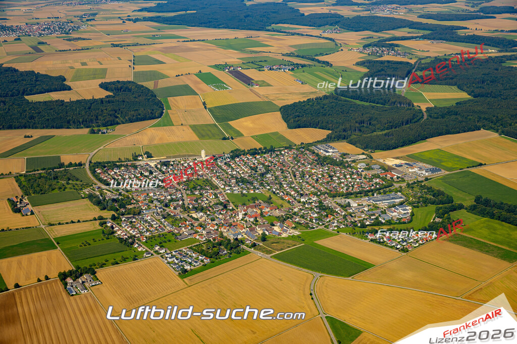 Das Luftbild zeigt :  Beimerstetten - Die Luftaufnahme wurde 2024 vom UL-Flugzeug aus erstellt ( keine Drohne ) - Hochauflösende Luftaufnahme - Für grossformatige Ausdrucke geeignet. Die Geschenkidee !Mit Lizenz und Bildrechte bestellbar