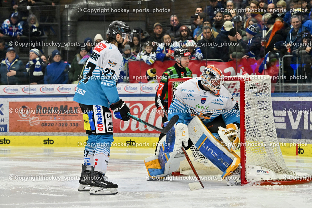 EC IDM Wärmepumpen VSV vs. Steinbach Black Wings Linz | #32 Rasmus Tirronen Black Wings Linz, #27 Shawn St-Amant Black Wings Linz, EC IDM Wärmepumpen VSV vs. Steinbach Black Wings Linz, EC IDM Wärmepumpen VSV vs. Steinbach Black Wings Linz am 23.01.2026 in Villach (Stadthalle Villach), Austria, (Photo by Bernd Stefan)