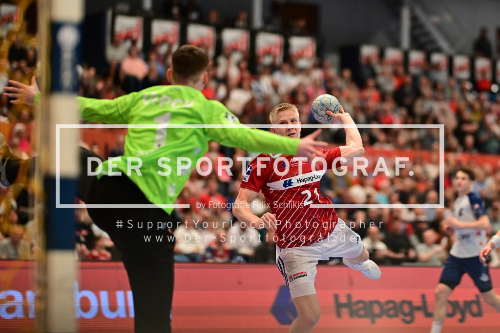 Handball I Herren I Saison 2024-2025 I Bundesliga I 25. Spieltag I HSV Hamburg - 1. VfL Potsdam I 03.04.2025 I 41622 | Der Sportfotograf. - Realisiert mit Pictrs.com
