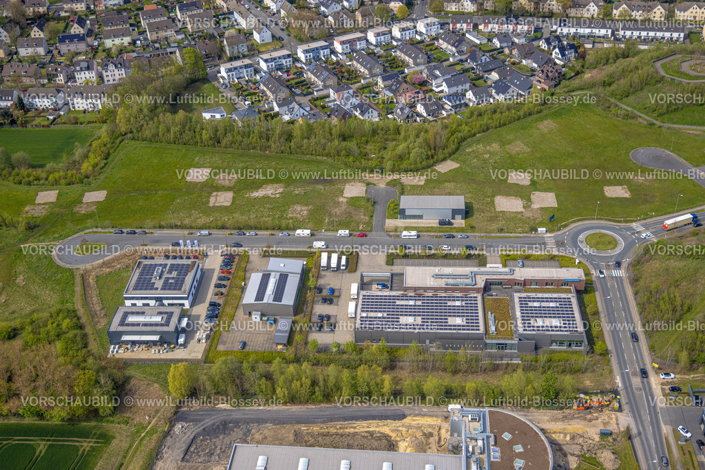 Bochum230403616 | Luftbild, Gewerbegebiet Steiger-Stein-Straße, Landmarke Hiltrop, Bergen, Bochum, Ruhrgebiet, Nordrhein-Westfalen, Deutschland