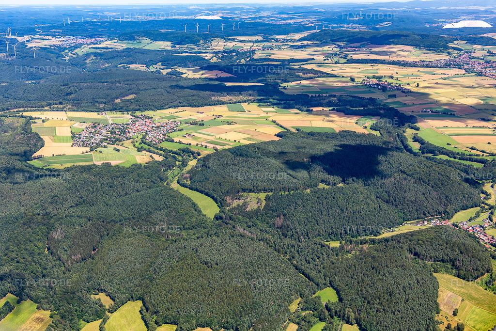 Luftbild: Wiilesbachtal im Ortsteil Wippershain in Schenklengsfeld im Bundesland Hessen in Deutschland. Foto: IMG_142005.jpg vom 07.07.2024 durch Werner Riehm/FLY-FOTO.de