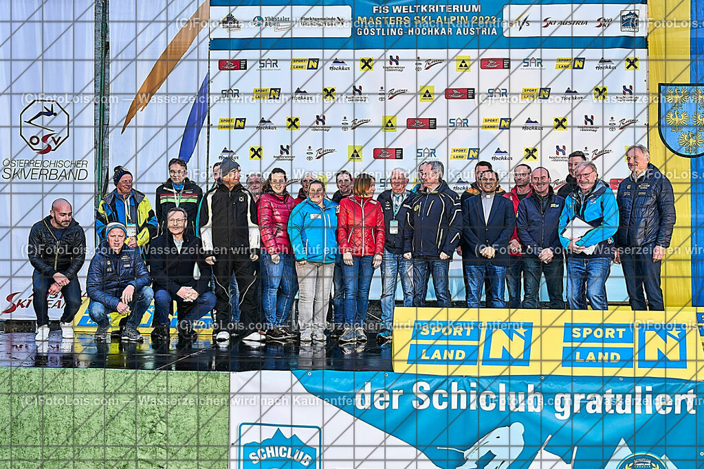ALP2225_FMC-Wellcome_People of Honor | (C)FotoLois.com, Alois Spandl, World Criterium Masters Ski Alpin 2023 Hochkar, WellcomeFeier mit Siegerehrungen Slalom A + GiantSlalom C, Mo 20. März 2023.