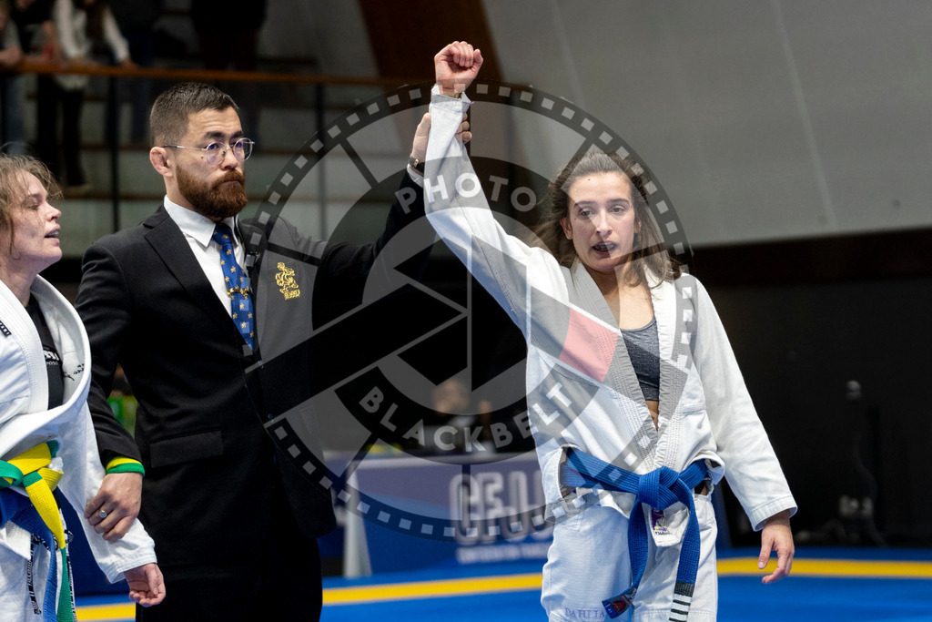 20240121PBB5033 | Fighters compete during the second day of the IBJJF European Championship in Paris, France, on January 21, 2024.