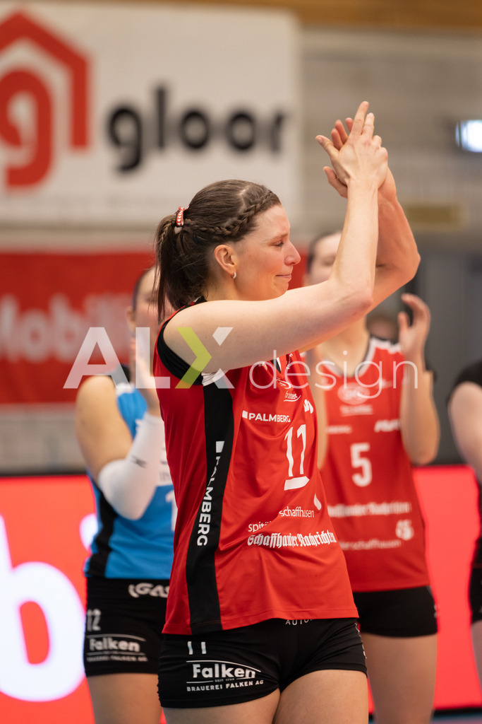 Volleyball I Frauen I Saison 2025-2026 I Volleyball NLA | Women I  Playoffs Finals 2/5 I  VC Kanti Schaffhausen - viteos NUC I  10.04.2026 | 11 Kateřina Holásková (CZ) (VC Kanti Schaffhausen) – Mitte - Realisiert mit Pictrs.com