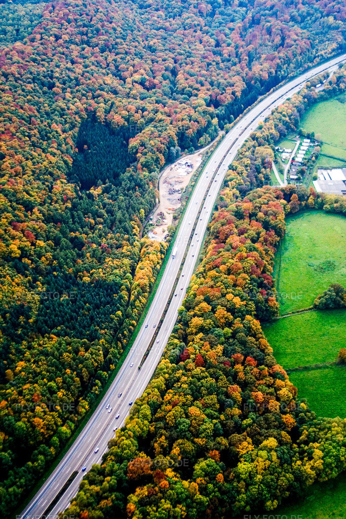 Luftbild: Verlauf der A6 in Dielheim im Bundesland Baden-Württemberg in Deutschland. Foto: IMG_14209.jpg vom 12.10.2008 durch Werner Riehm/FLY-FOTO.de