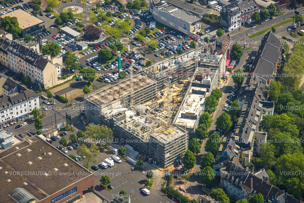 Duesseldorf240501031 | Luftbild, Baustelle mit Neubau Hotel zwischen Erkrather und Kiefernstraße, Central 378, Flingern Süd, Düsseldorf, Rheinland, Nordrhein-Westfalen, Deutschland